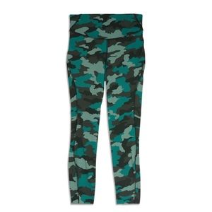 Lululemon Base Pace High-Rise Running Tight 25" Heritage 365 Camo Tidewater Teal